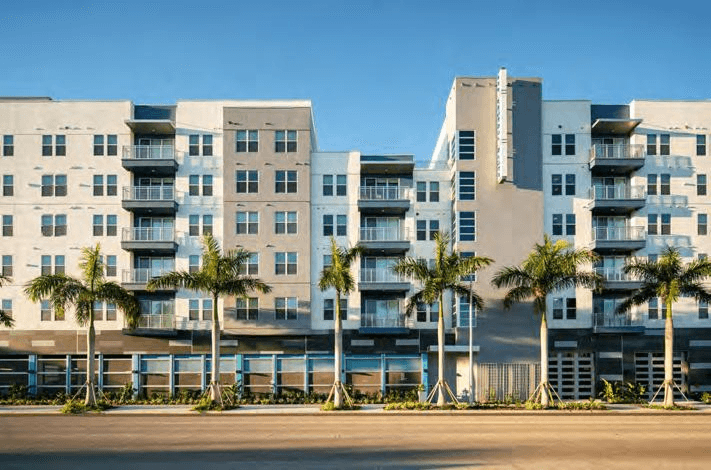 Rendering of Tampa podium apartment project